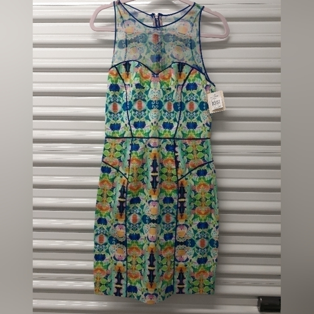 Milly Multicolored Sleeveless Dress  Size 10 - Picture 4 of 4